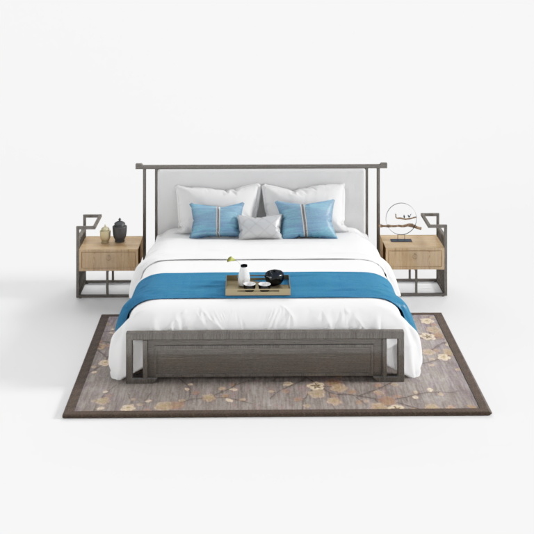 kujiale - Sự kết hợp giường kiểu Trung Quốc mới