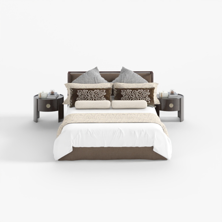 Combinación de cama doble de tela de estilo chino nuevo