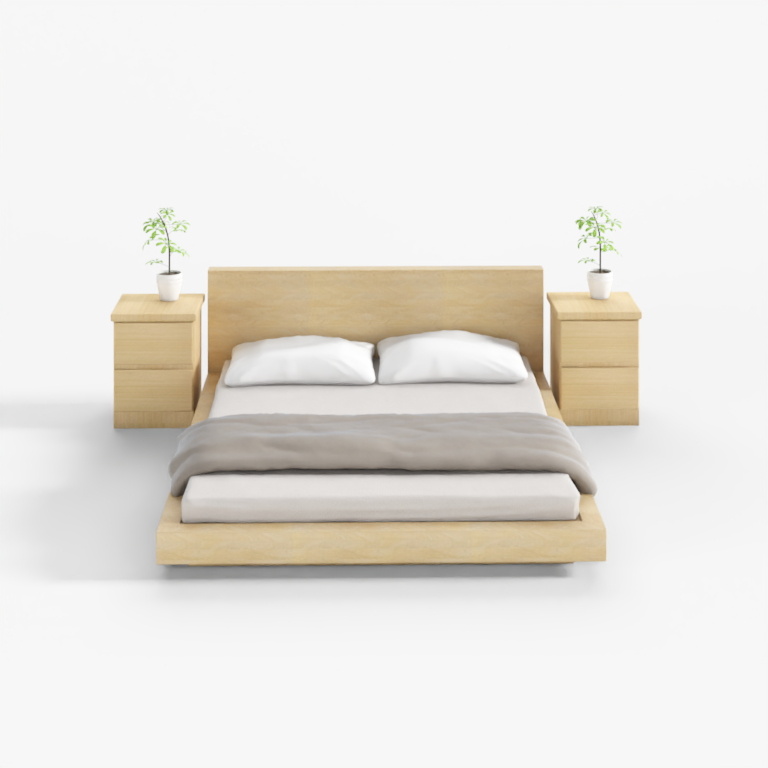 Minimalist modern Scandinavian IKEA Plate double futon bed combi