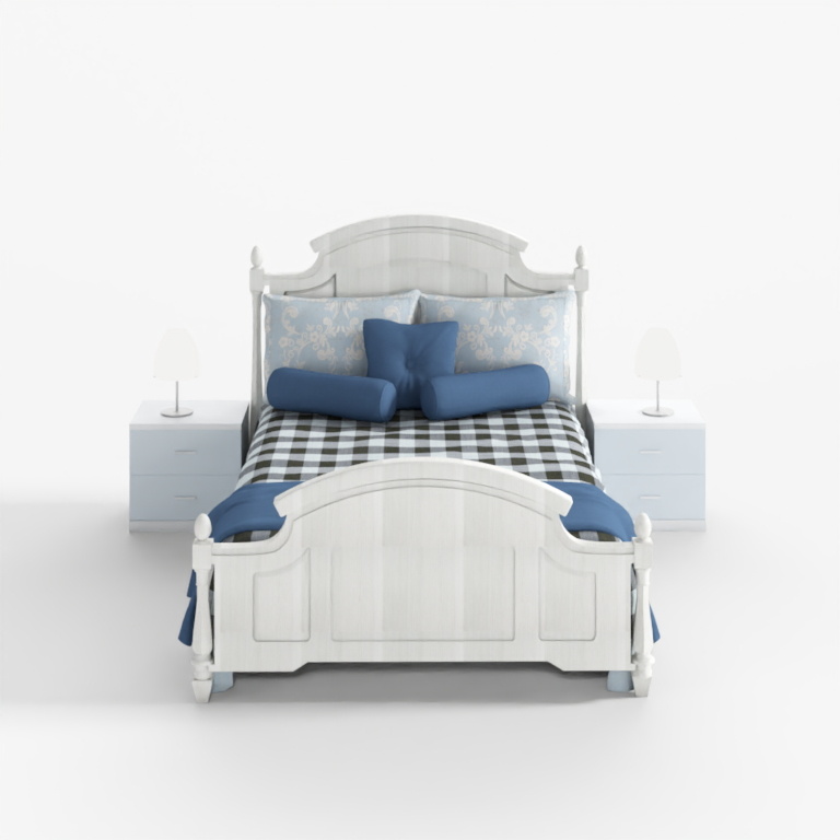 Mediterranean solid wood single bed combination