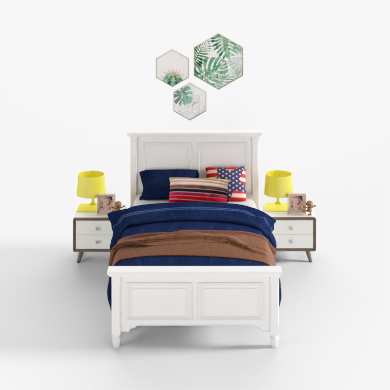 UvanTeen-American-single-bed (white) large combination