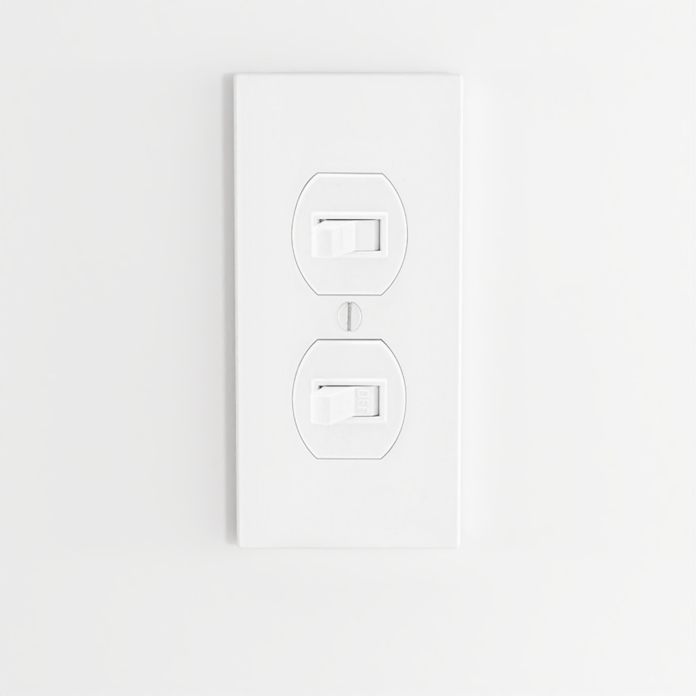 3-Way Combination Switch, Grounding, White