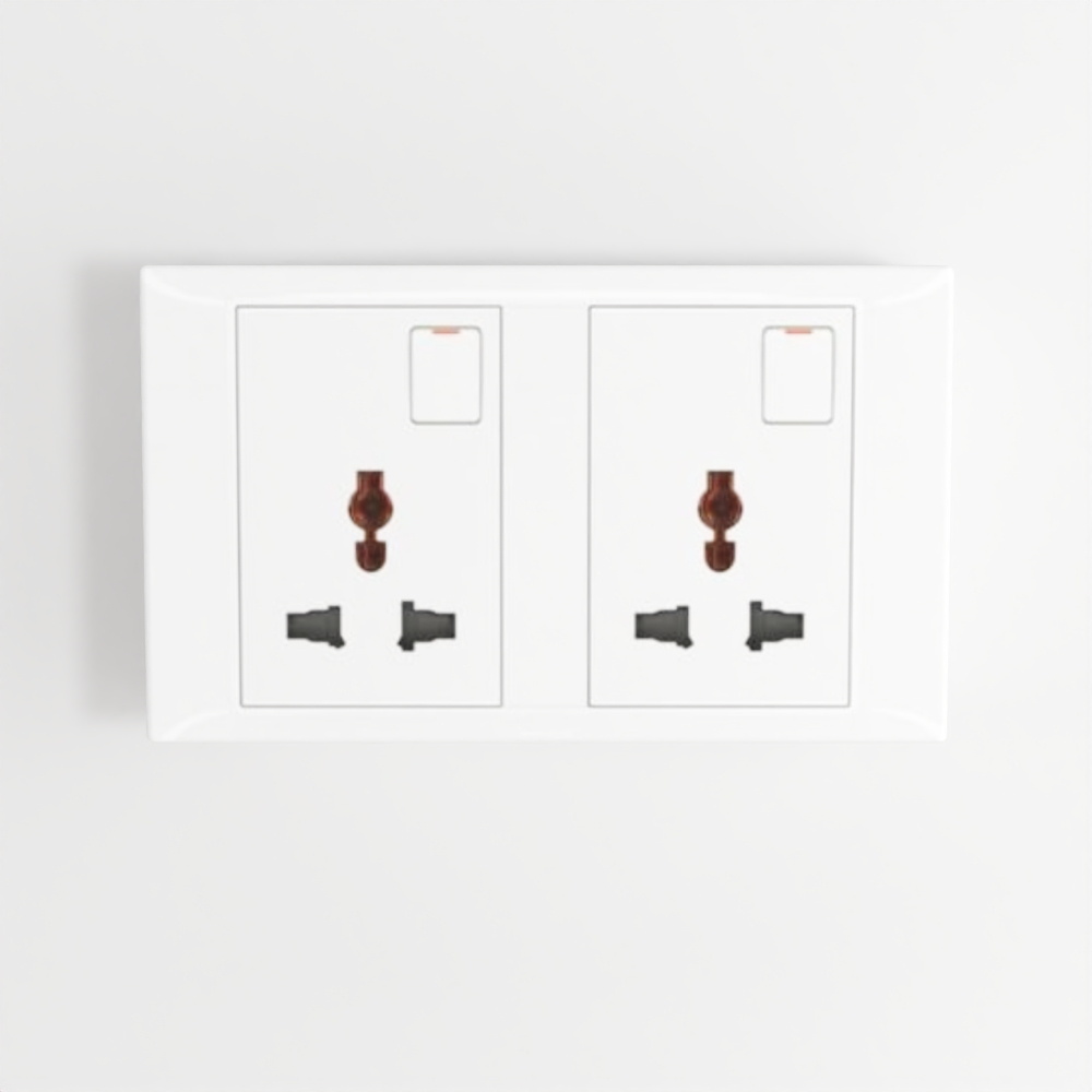 Belanko S - 2 x 1 Gang Multistandard Switched Socket