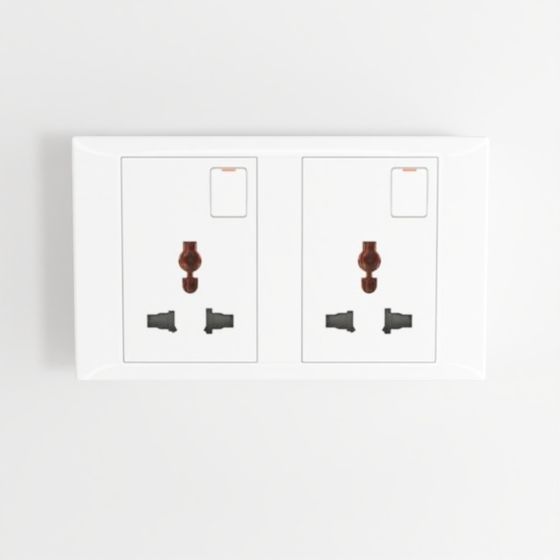 Belanko S - 2 x 1 Gang Multistandard Switched Socket