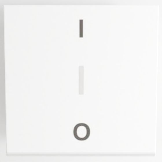 1-Way Double Pole EasyLED Switch 10AX - 2 Modules - White