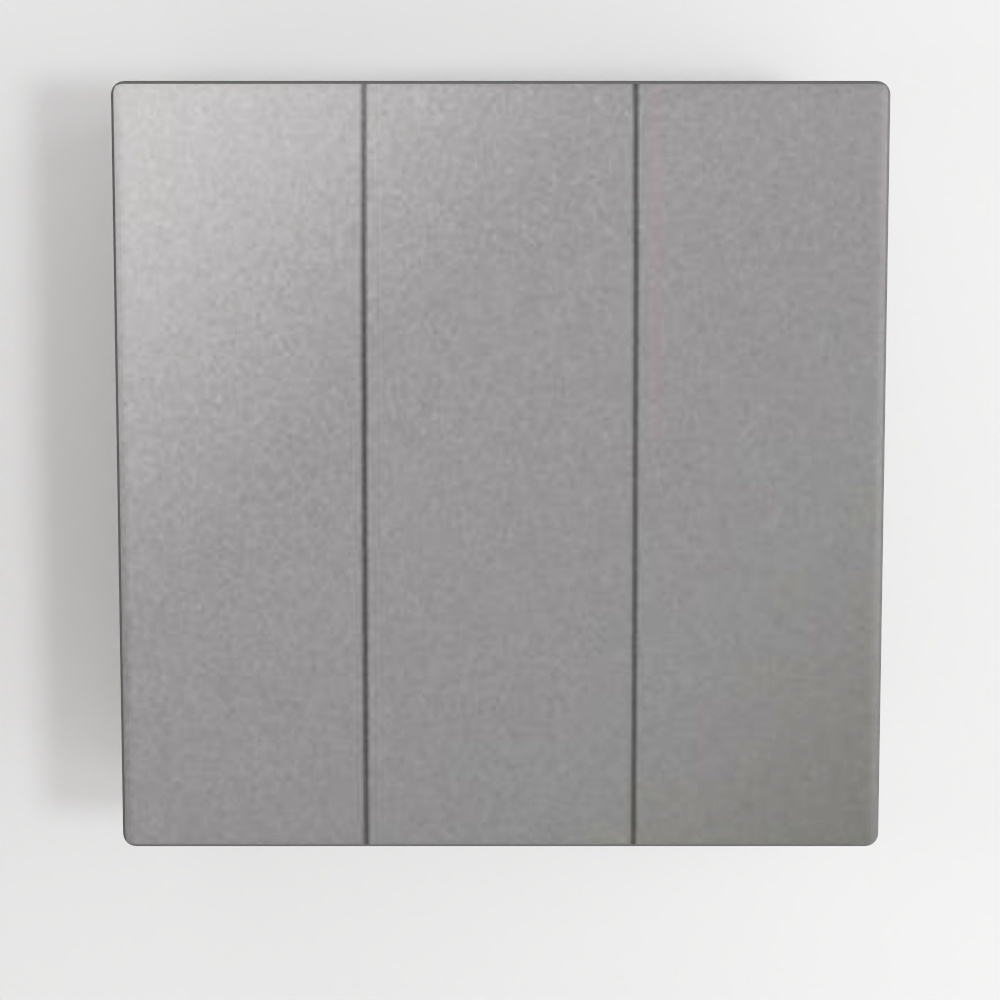 Mallia Senses - 3 Gang 2-Way Switch 16AX - Dark Silver