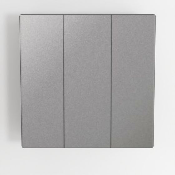 Mallia Senses - 3 Gang 2-Way Switch 16AX - Dark Silver