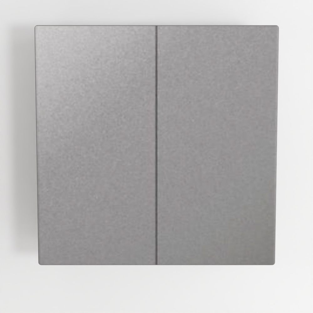 Mallia Senses - 2連 1路スイッチ 16AX - ダークシルバー