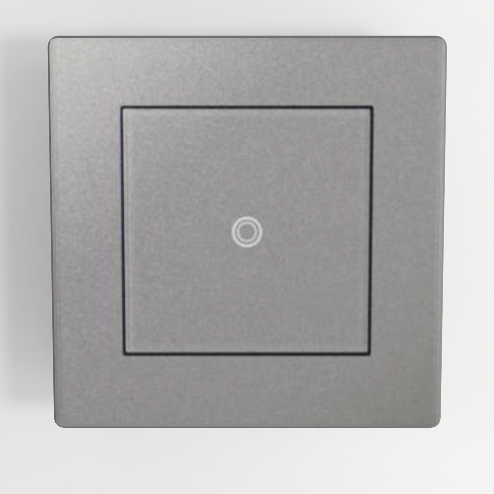 Mallia Senses - Interruptor táctil unipolar 1 módulo 16AX - Oscuro