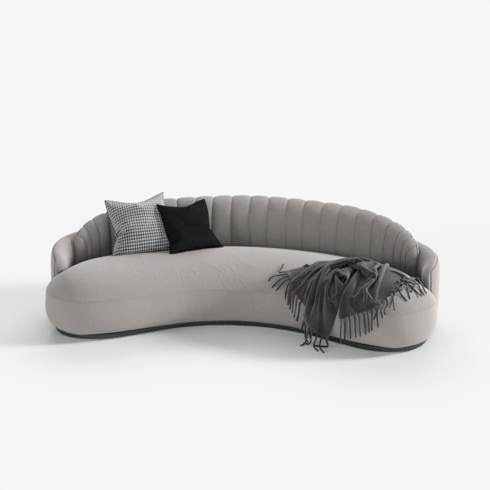 Современный изогнутый диван на несколько мест