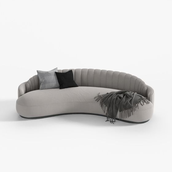 Современный изогнутый диван на несколько мест