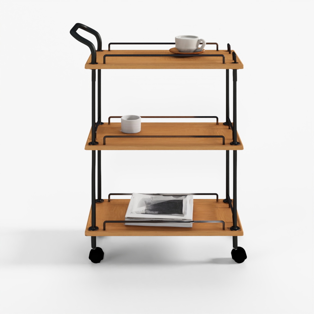Marketb Easybo Tool-Free Trolley Cart Three-Tier