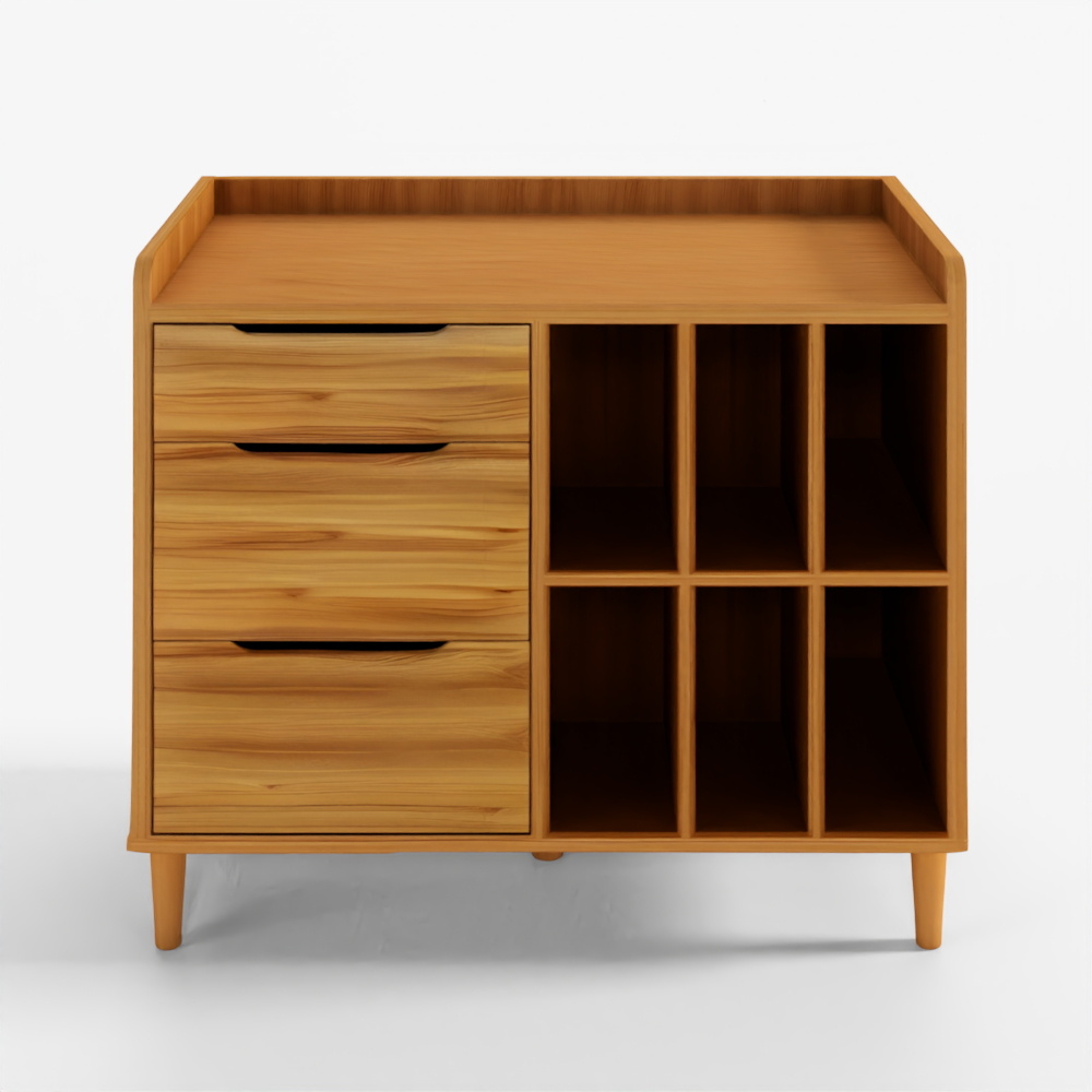 Marketbi SEJEL Storage Cabinet 3 Drawers 6 Compartments CHM8595H Camporeveny