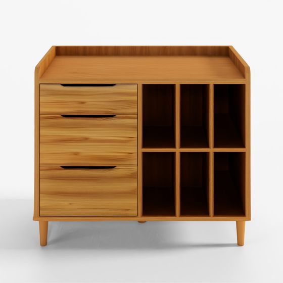 Marketbi SEJEL Storage Cabinet 3 Drawers 6 Compartments CHM8595H Camporeveny