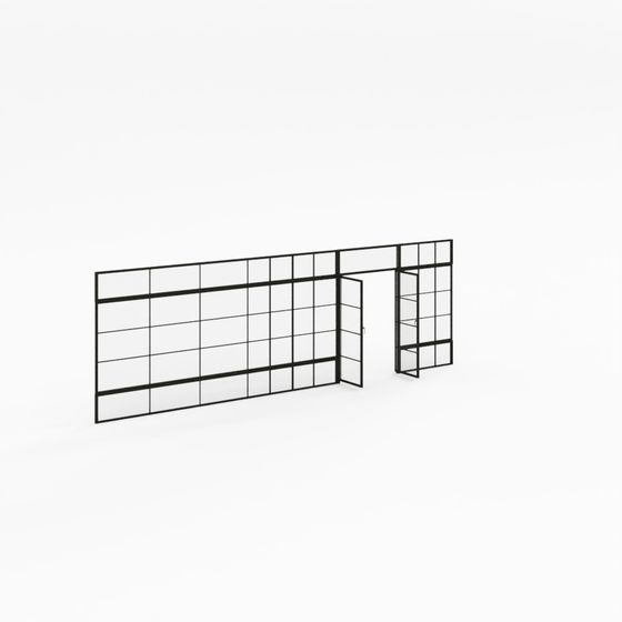 Französische Mid-Century Glastür für Wohnzimmer