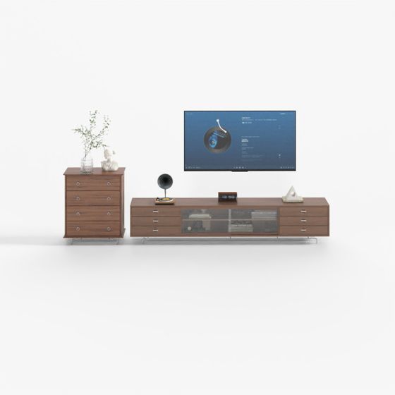 Mid-Century TV Cabinet Set