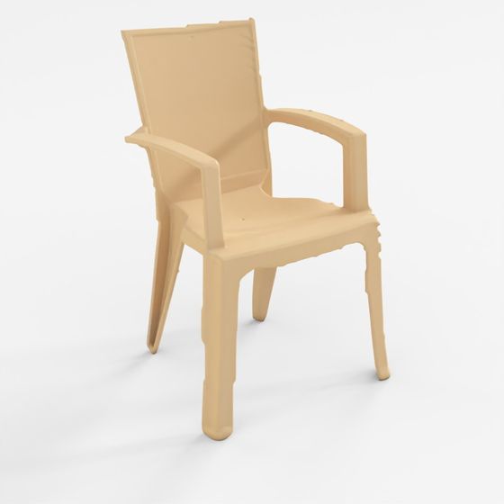 Nilkamal CHR2225 Plastic Arm Chair (Marble Beige)