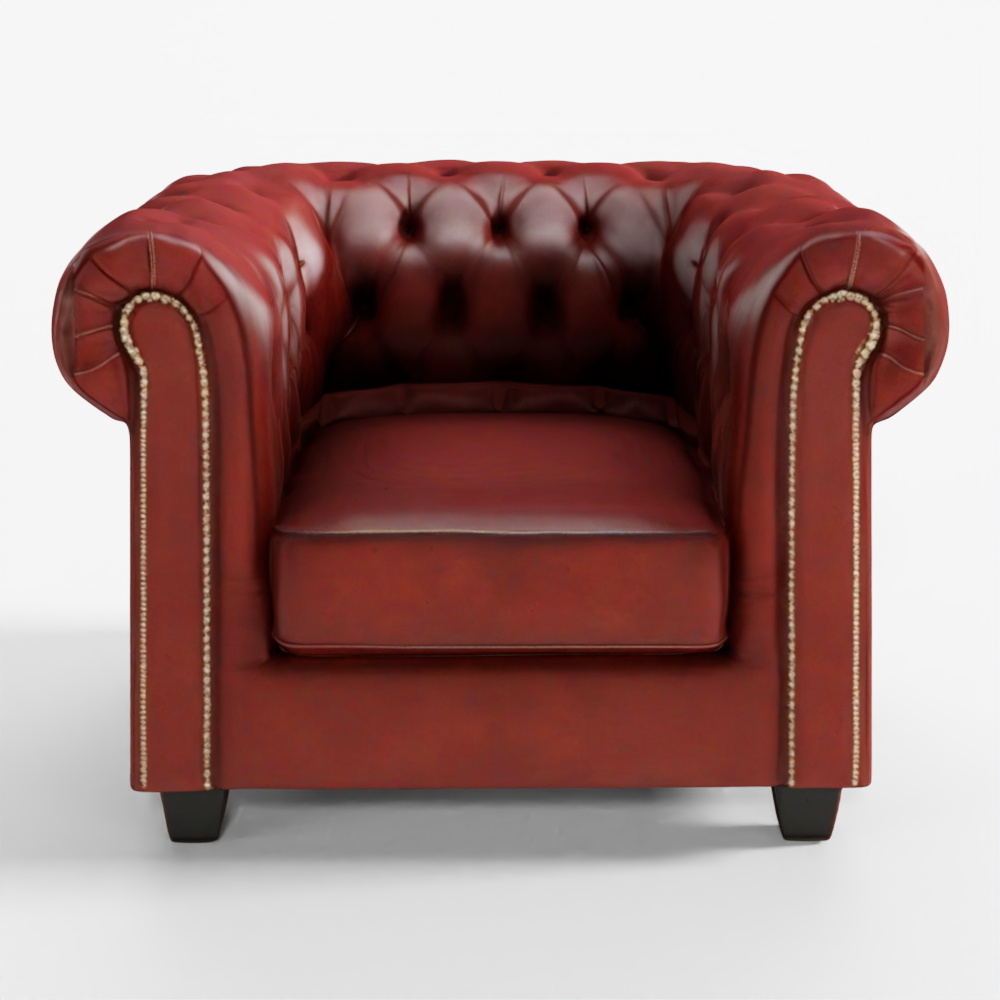 Crimson Luxe Armchair