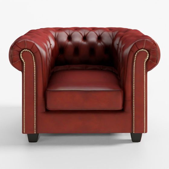 Crimson Luxe Armchair
