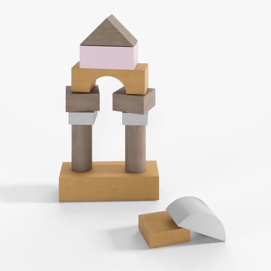 Modern Cream-Style Building Block Decor