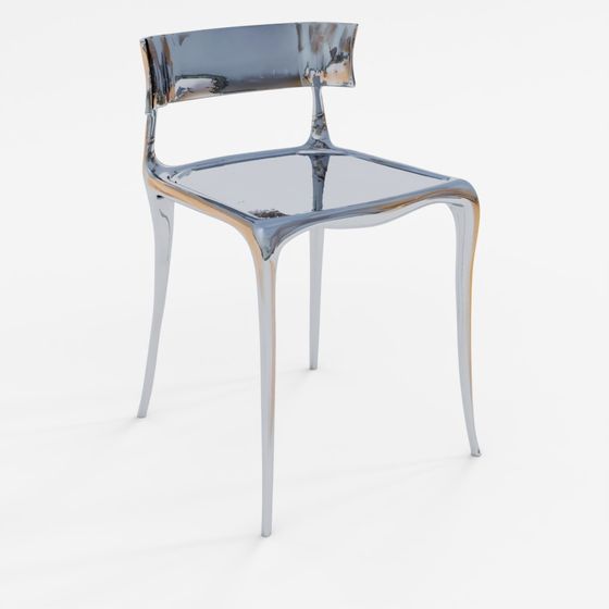 Aria Chair in Polished Metal