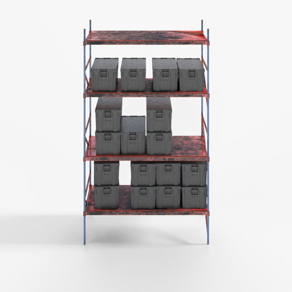 Blue-Grey Storage Shelf