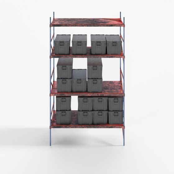 Blue-Grey Storage Shelf