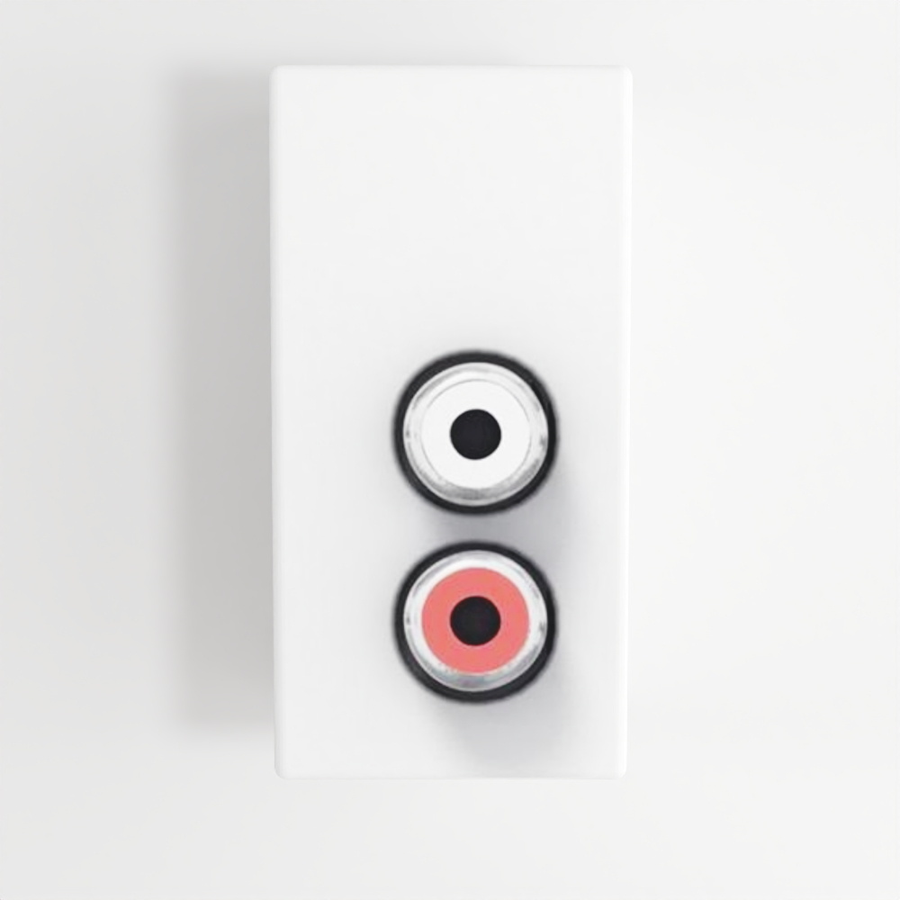 Mosaic™ - 2 RCA Socket - 1 Module - White