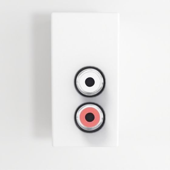 Mosaic™ - 2 RCA socket - 1 module - white