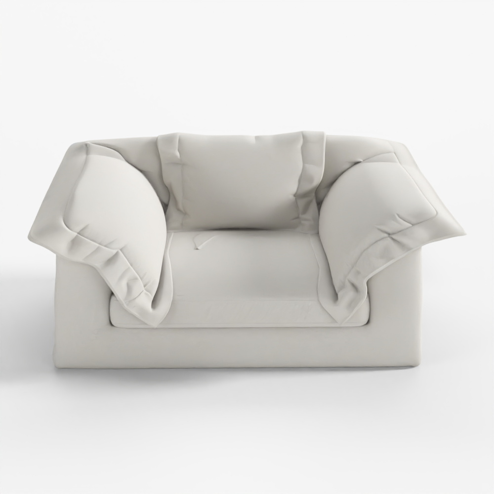 Divano in Tessuto Hanssem Nefi 1,5 Posti Edizione Lino