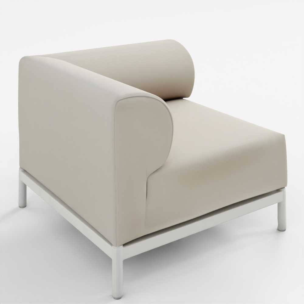 โซฟาผ้าชนิดชั้นฮานส์เซม มุมแบบมีผ้าคลุม