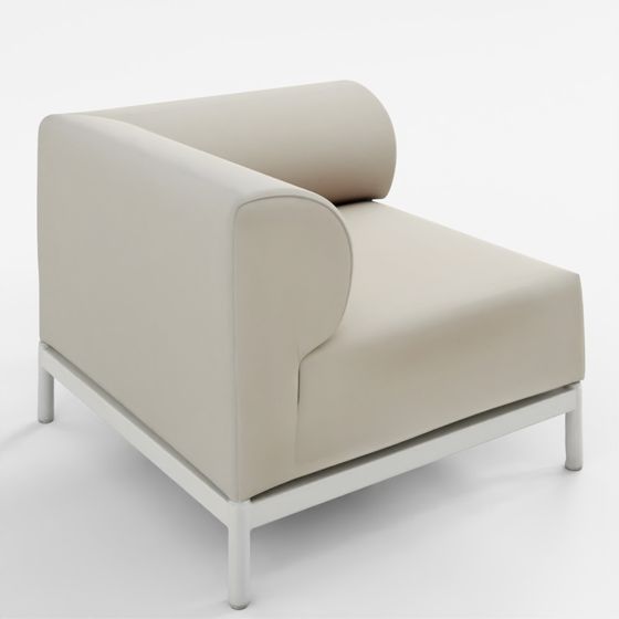 โซฟาผ้าชนิดชั้นฮานส์เซม มุมแบบมีผ้าคลุม