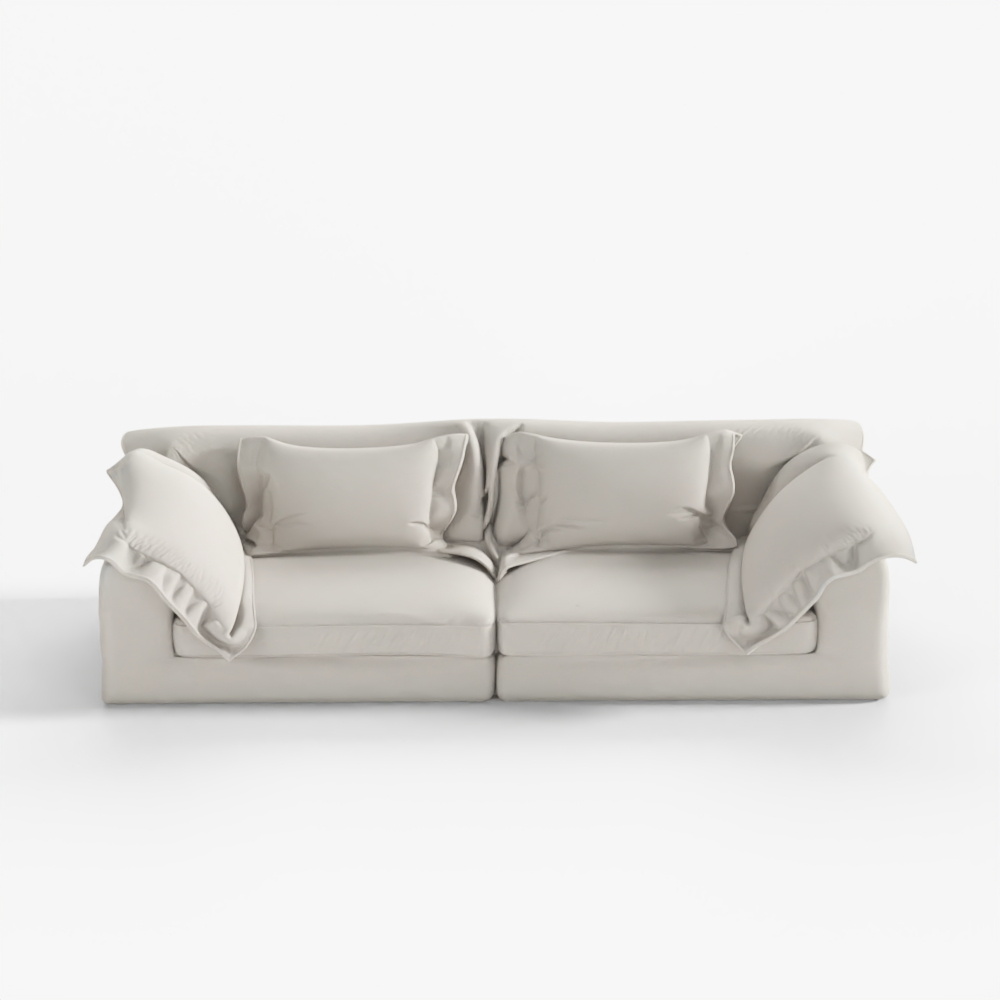 Трёхместный тканевый диван Hanssem Nefi, льняное издание