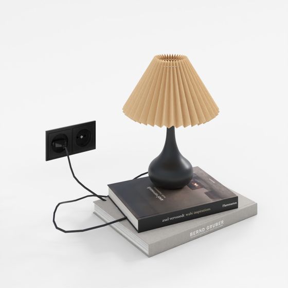 Lampada da Tavolo in Stile Crema Moderna