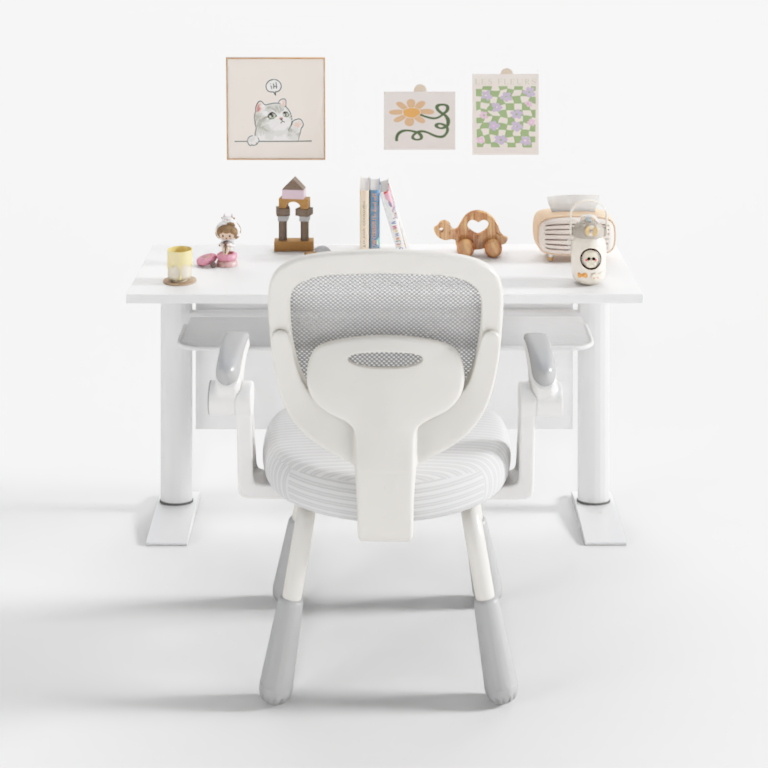 Современный кремовый набор детского письменного стола