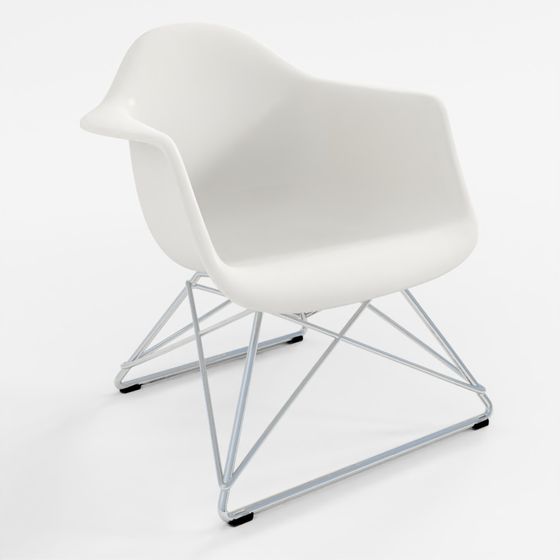 Eames Molded Plastic Low Wire Base Armchair (LAR)