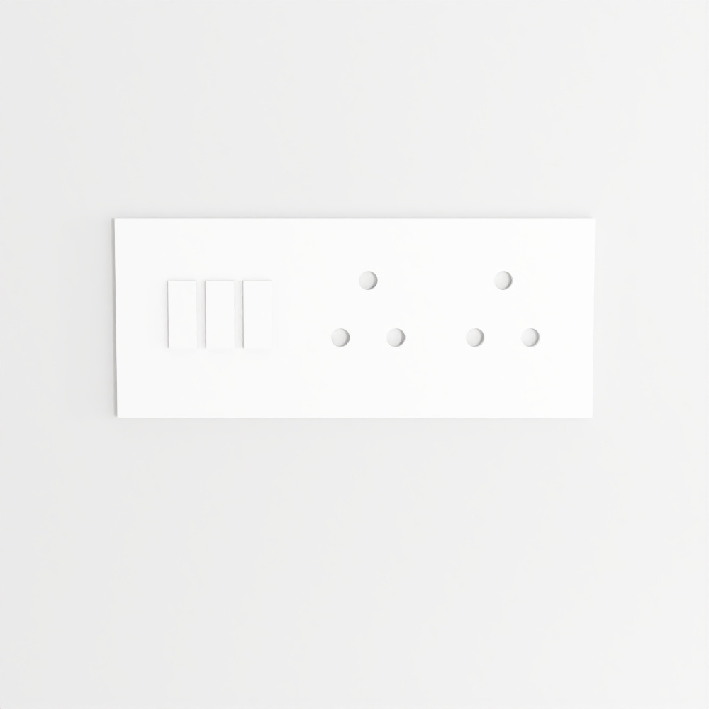 Switch Board - 2 Switches + Socket