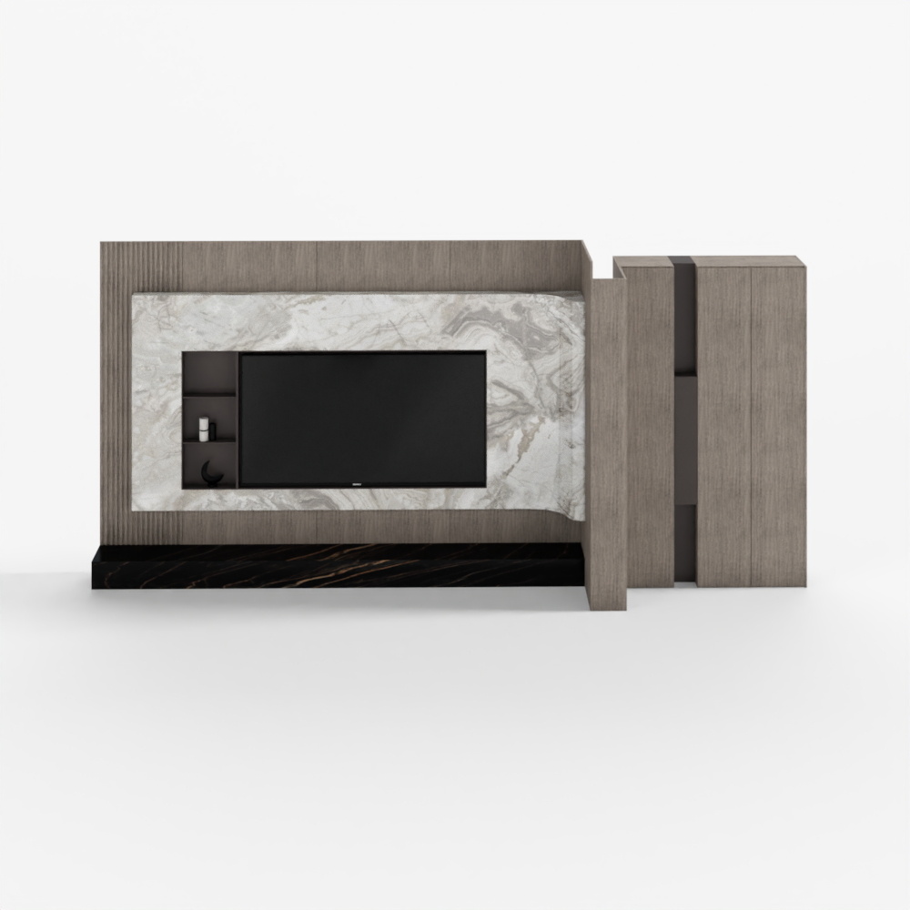 Итальянская минималистичная особенная стена для телевизора