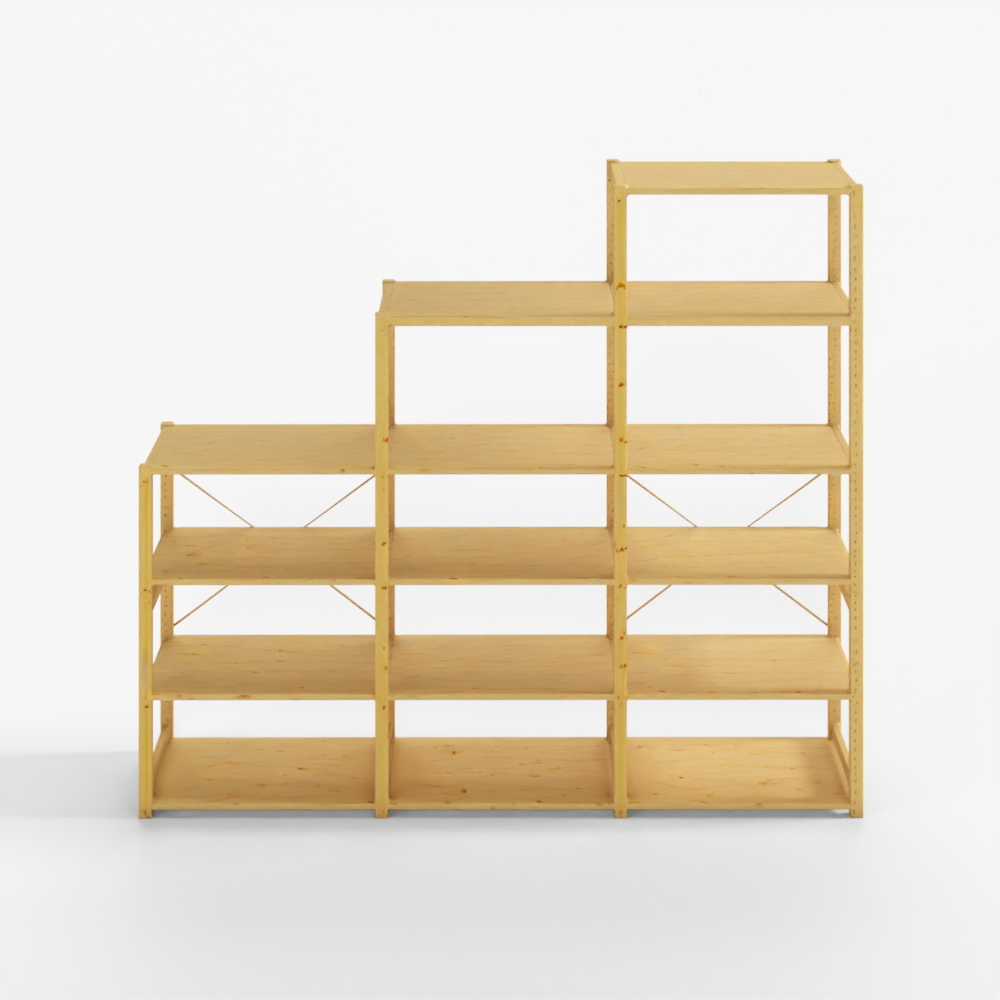 IKEA IVAR 3-Section Shelves Pine W259 D50 H226