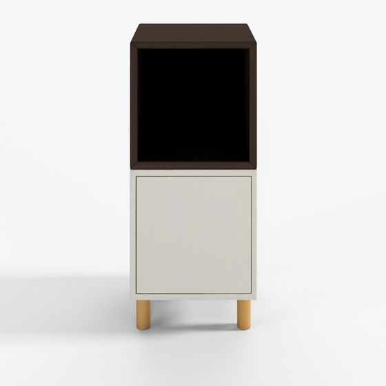 IKEA EKRT White Dark Cabinet Combination with Legs