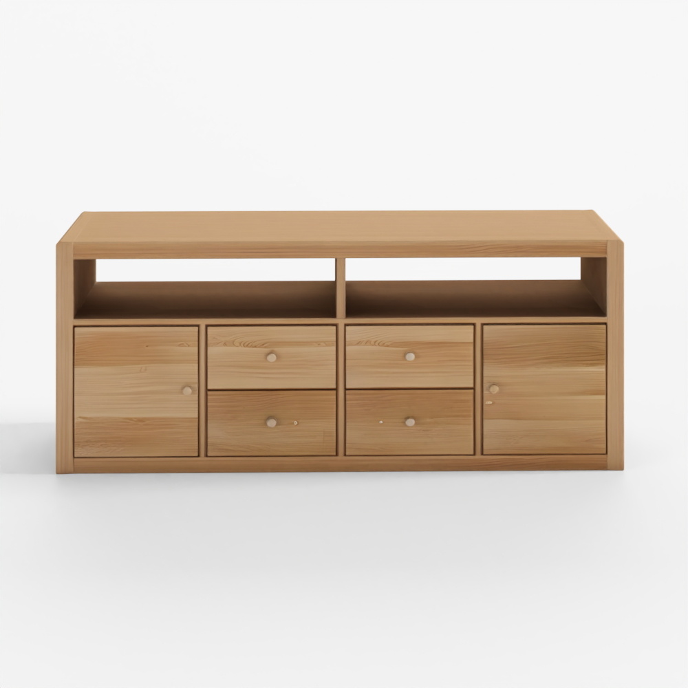 IKEA KALLAX White Stained Oak TV Storage Combination