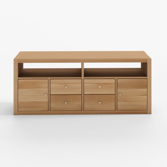 IKEA KALLAX White Stained Oak TV Storage Combination