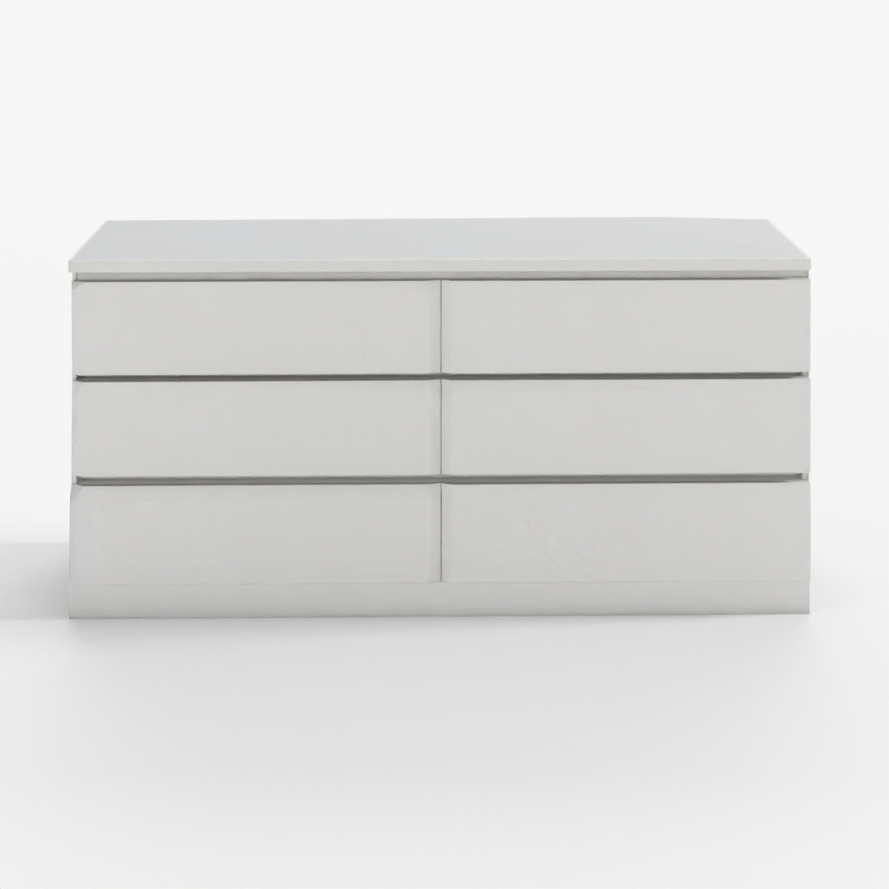 IKEA MALM White Chest of 6 Drawers W160 D48 H78