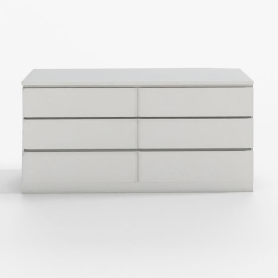 IKEA MALM White Chest of 6 Drawers W160 D48 H78