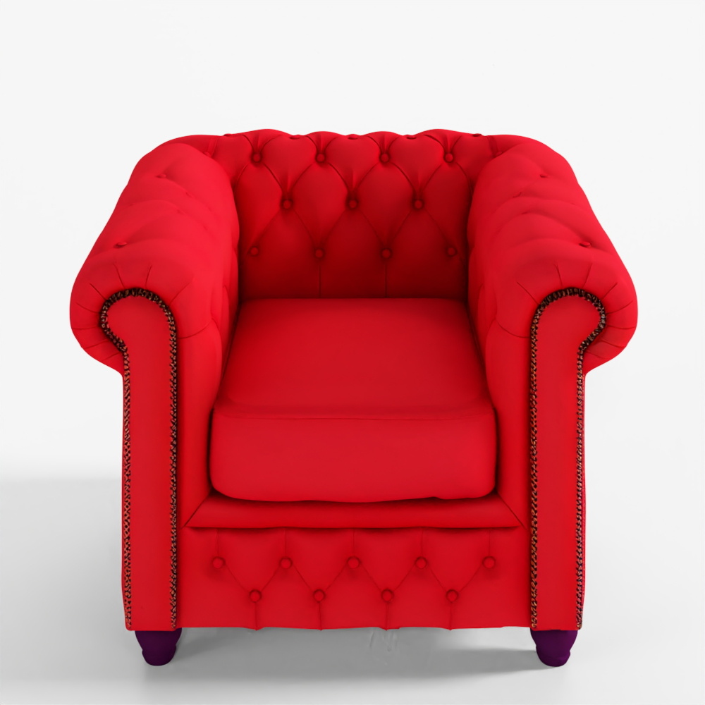 Poltrona Chesterfield Brighton 1 Posto - Rosso