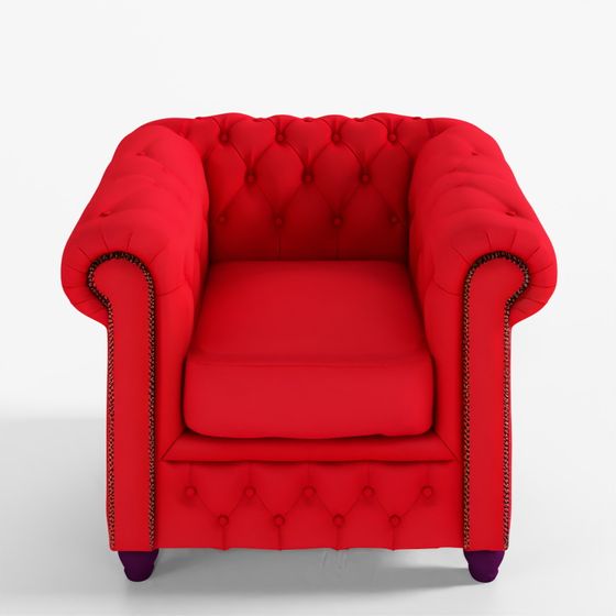 Poltrona Chesterfield Brighton 1 Posto - Rosso