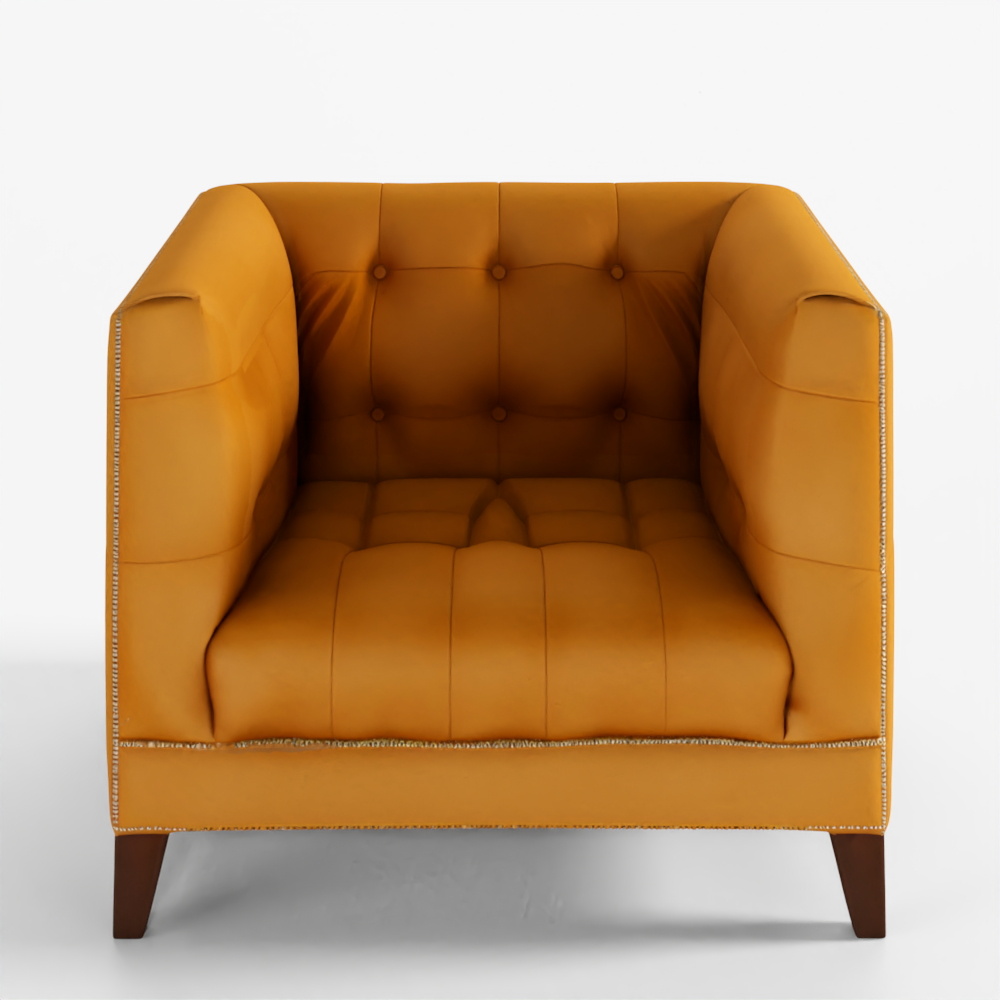 Chesterfield Mellon 1-Seater - Mustard Brown