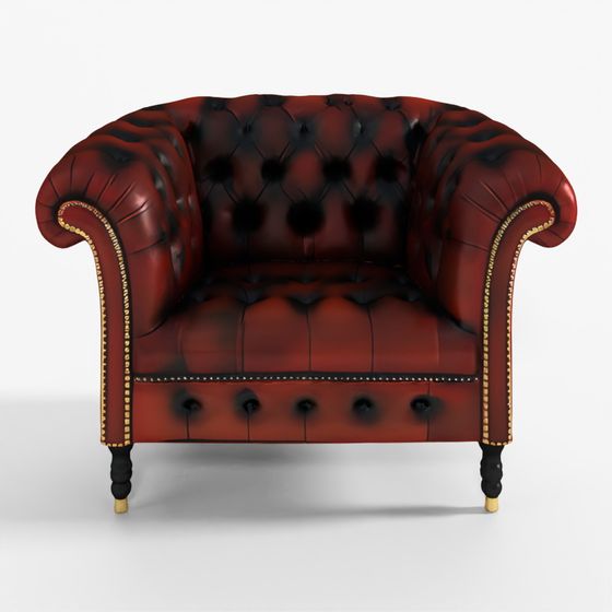 Poltrona Chesterfield Medburn 1 Posto - Marrone Usurato