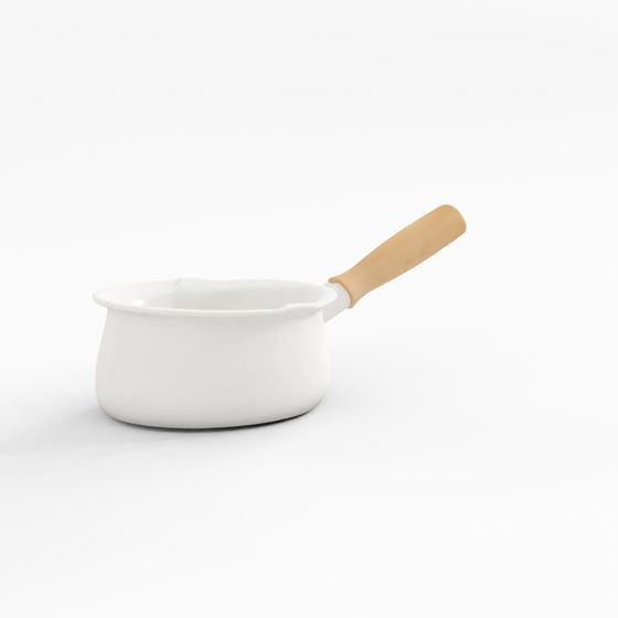 Casamia Blanc Enamel Milk Pan 15cm