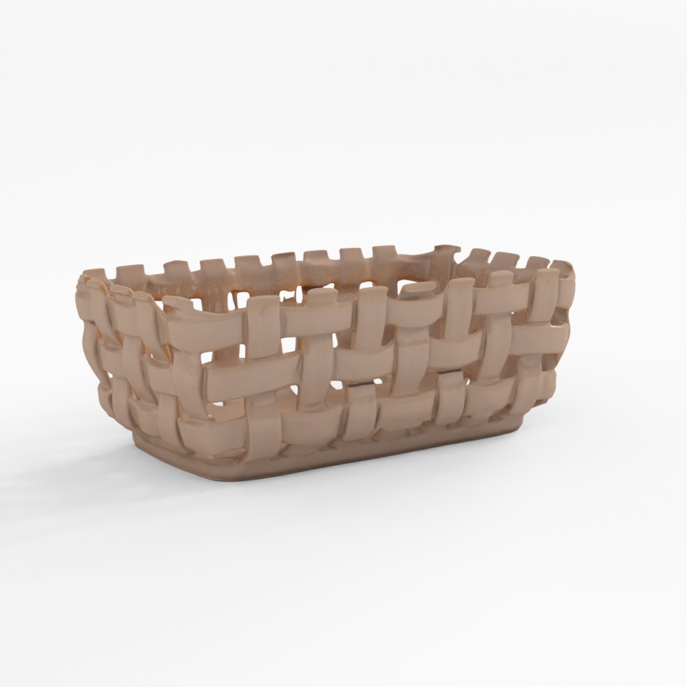 カサミア カロ 長方形セラミックバスケット